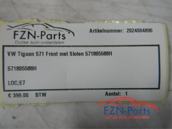 Frontdeel steun Volkswagen Tiguan (22740733)