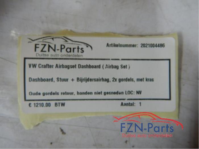 Airbag set + dashboard Volkswagen Crafter (22727768)