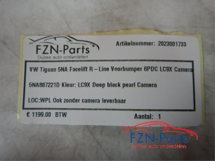 VW Tiguan 5NA Facelift R-Line Blackline Voorbumper 6PDC LC9X Camera