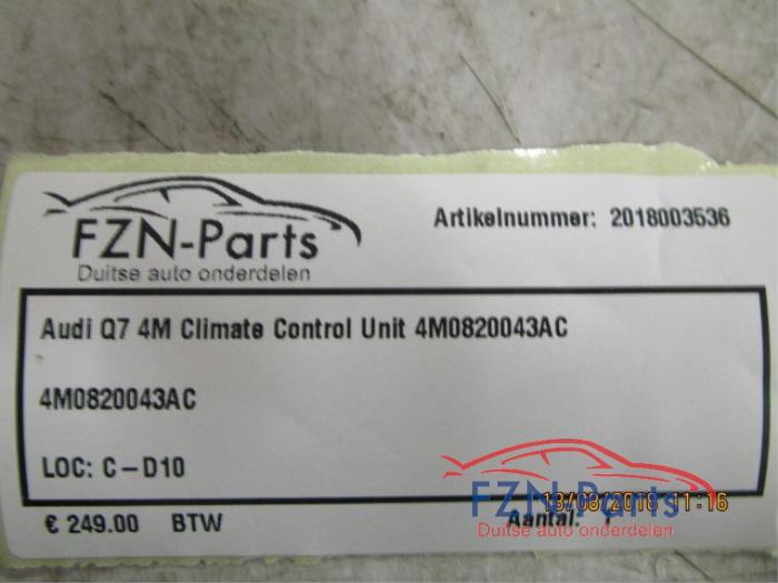Climatronic Paneel Audi Q7 (22743953)