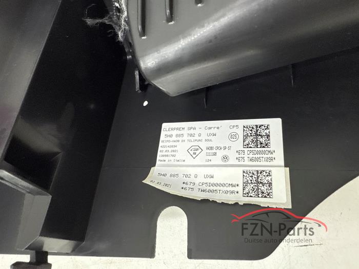 VW Golf 8 5H Zijpaneel Bekleding Rechts-Achter Stof