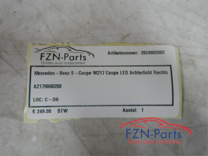 Mercedes-Benz S-Coupe W217 LED Achterlicht Rechts