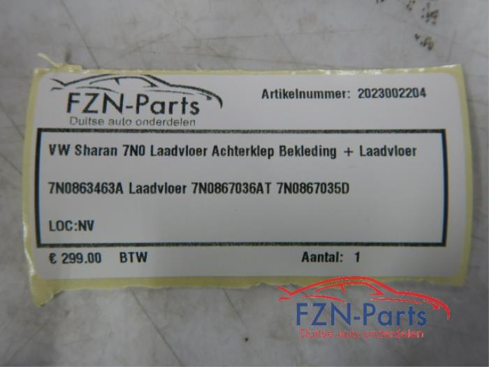 Vloerplaat bagageruimte Volkswagen Sharan (22738877)