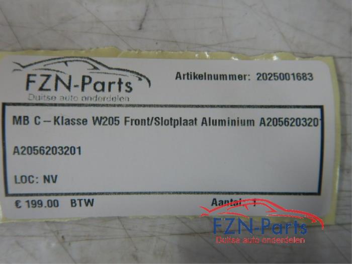 Mercedes-Benz C-Klasse W205 Front Slotplaat Aluminium