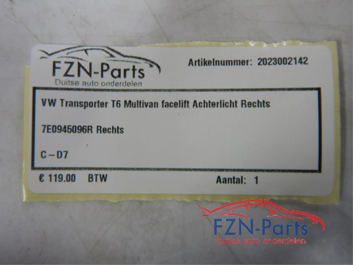 Achterlicht rechts Volkswagen Transporter (22725518)