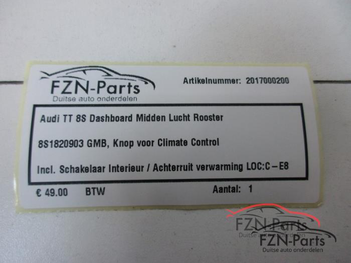 Luchtrooster Dashboard Audi TT (22735956)