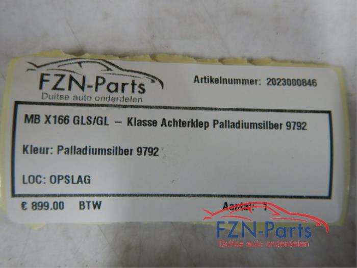 Mercedes-Benz X166 GLS GL-Klasse Achterklep Palladiumsilber 9792