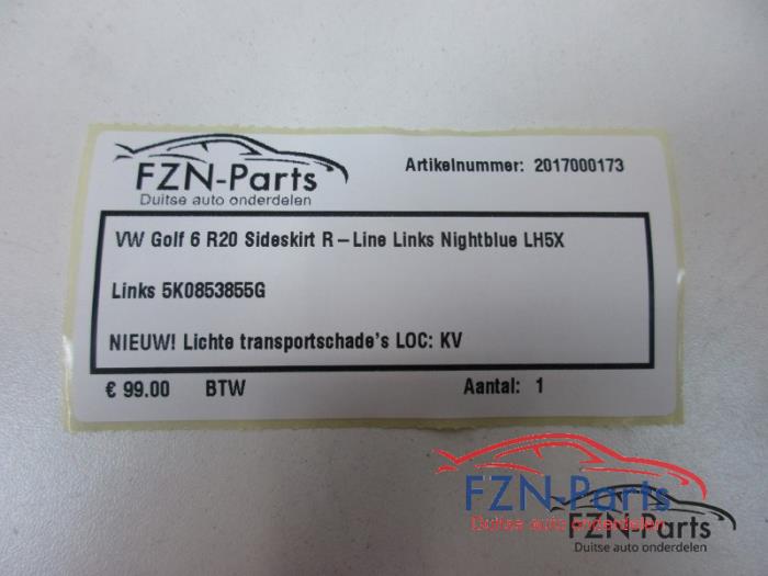 VW Golf 6 R20 Sideskirt R-Line Links Nightblue LH5X