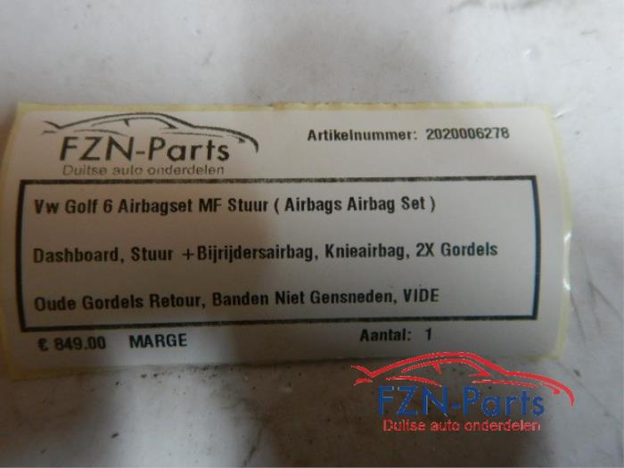 Airbag set + dashboard Volkswagen Golf (22727763)