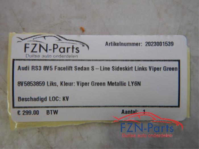 Audi RS3 8V5 Facelift Sedan S-Line Sideskirt Links