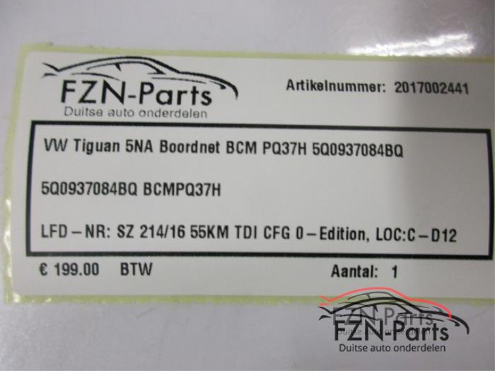 VW Tiguan 5NA Boordnet BCM PQ37H