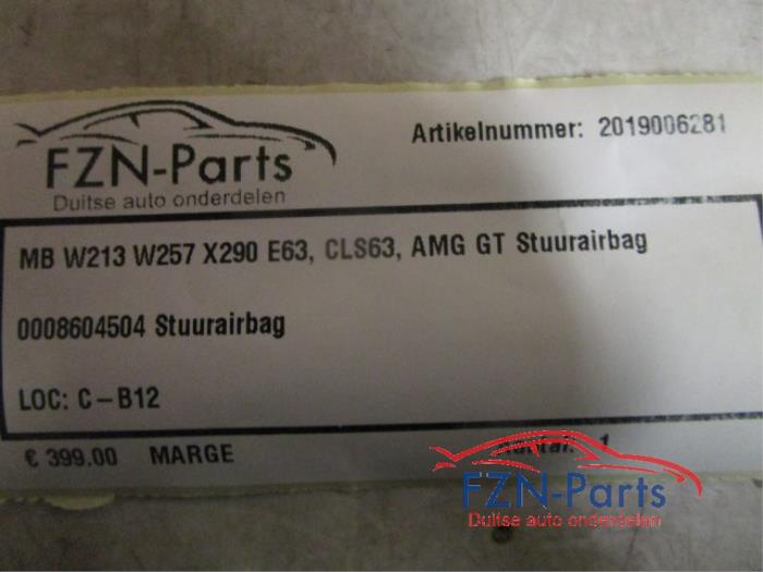 Mercedes-Benz W213 W257 X290 E63, CLS63, AMG Stuurairbag
