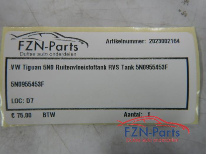 VW Tiguan 5N0 Ruitenvloeistoftank RVS Tank