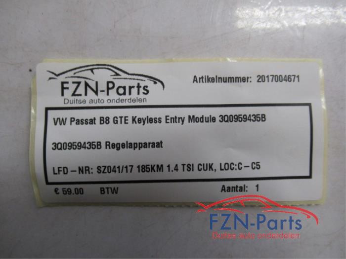 VW Passat B8 GTE Keyless Entry Module