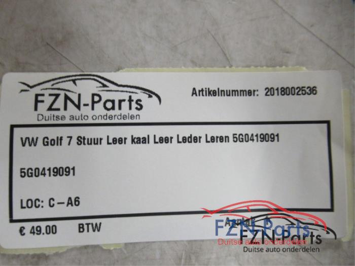 VW Golf 7 Stuur Leer Kaal Leer Leder Leren