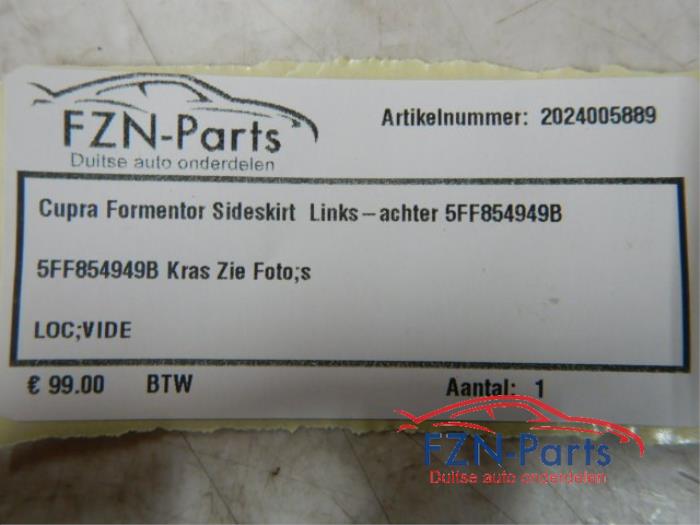 Cupra Formentor Sideskirt Links-achter