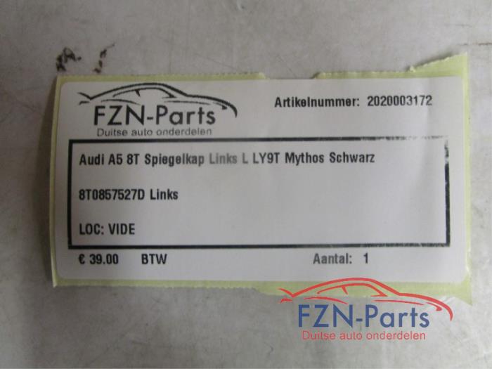 Audi A5 8T Spiegelkap Links L LY9T Mythos Schwarz