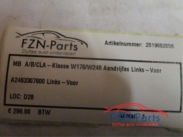 Mercedes Benz A, B, CLA-Klasse W176 / W246 Aandrijfas Links-Voor