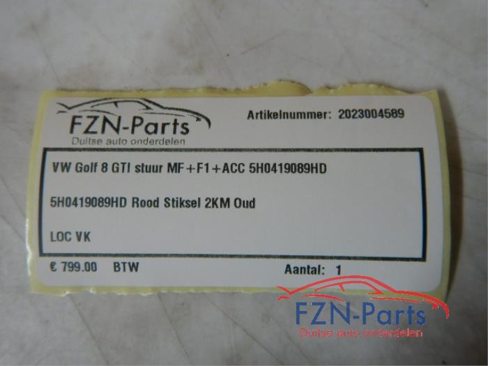 VW Golf 8 GTI Stuur MF+F1+ACC
