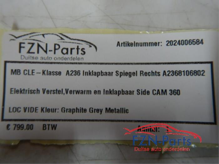 Mercedes-Benz CLE-Klasse A236 Rechts Spiegel Inklapbaar