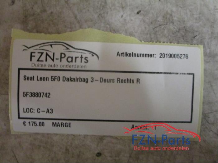 Seat Leon 5F0 Dakairbag 3 - Deurs Rechts R