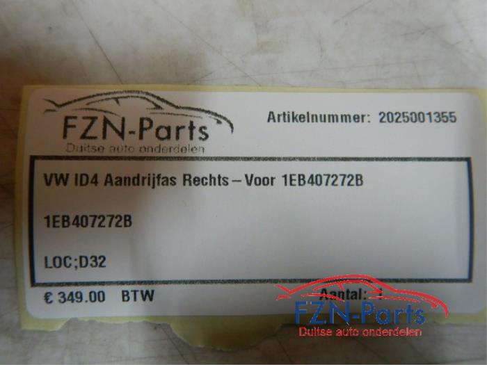 VW ID4 Aandrijfas Rechts-voor