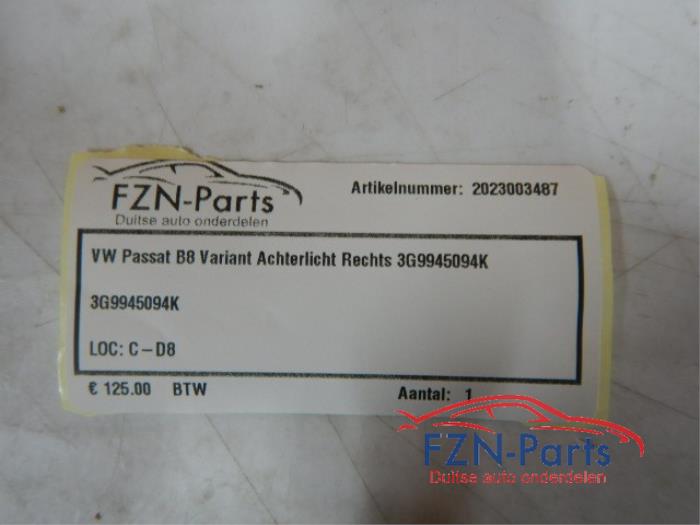 Achterlicht rechts Volkswagen Passat (22725570)