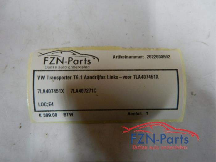 VW Transporter T6.1 Aandrijfas Links - voor