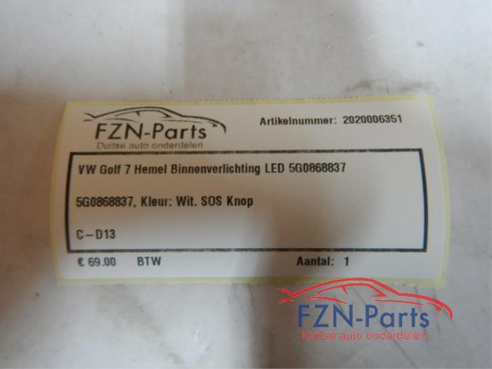 Binnenverlichting voor Volkswagen Golf (22743024)