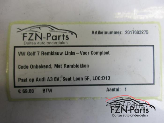 VW Golf 7 Remklauw Links-voor Compleet