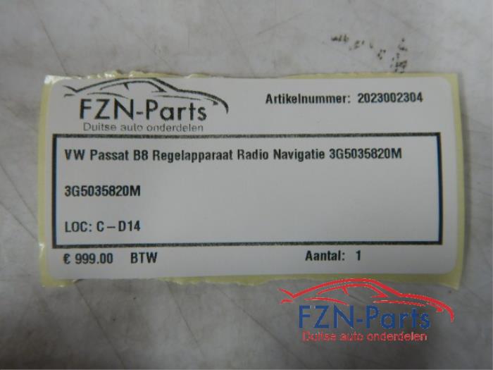 VW Passat B8 Regelapparaat Radio Navigatie