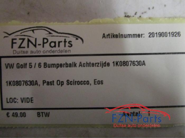 VW Golf 5 / 6 Bumperbalk Achterzijde