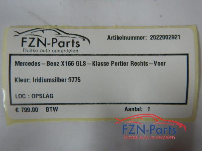 Portier 4Deurs rechts-voor Mercedes GLS-Klasse (22723048)