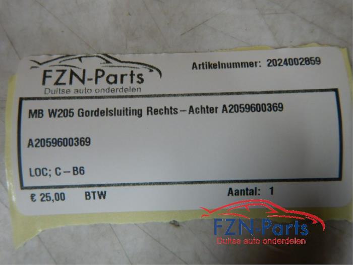 Veiligheidsgordel rechts-achter Mercedes C-Klasse (22738005)