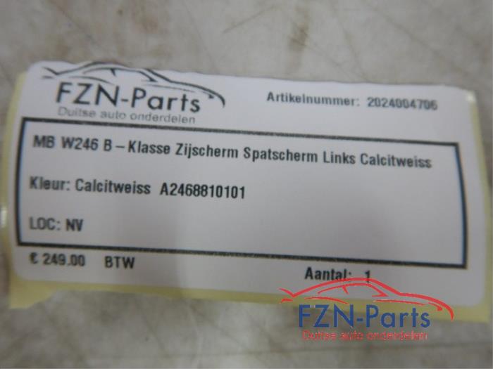 Mercedes-Benz W246 B-Klasse Zijscherm Spatscherm Links Calcitweiss A