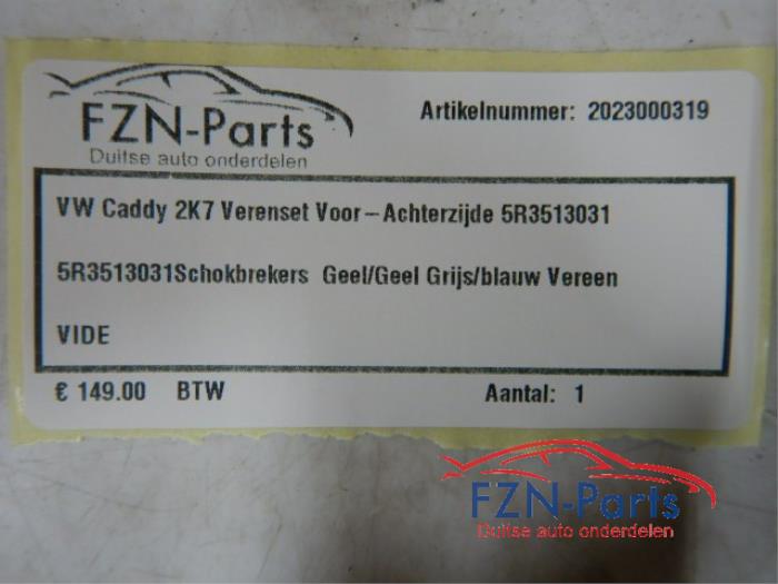 VW Caddy 2K7 Verenset Voor-Achterzijde