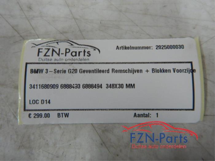Remschijf + blok voor BMW 3-Serie (22738182)