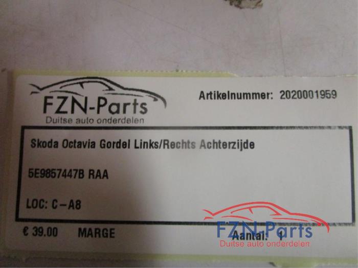 Veiligheidsgordel links-achter Skoda Octavia (22742318)