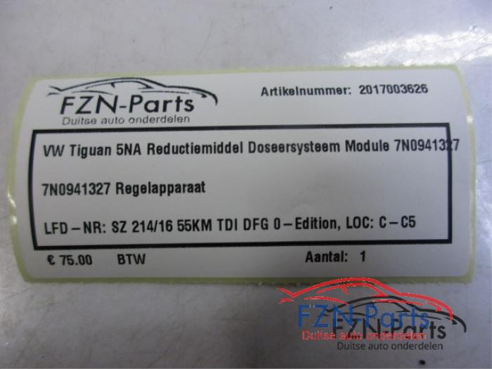 VW Tiguan 5NA Reductiemiddel Doseersysteem Module