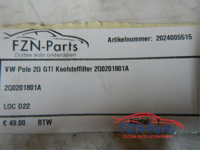 VW Polo 2G GTI Koolstoffilter