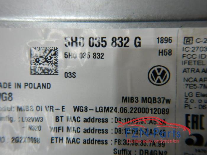 VW Golf 8 Regelapparaat Mediabox Radio Navigatie