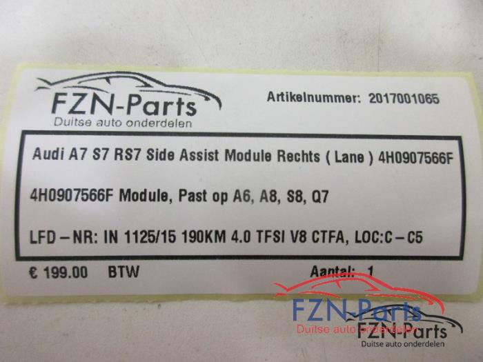 Audi A7 S7 RS7 Side Assist Module Rechts ( Lane )