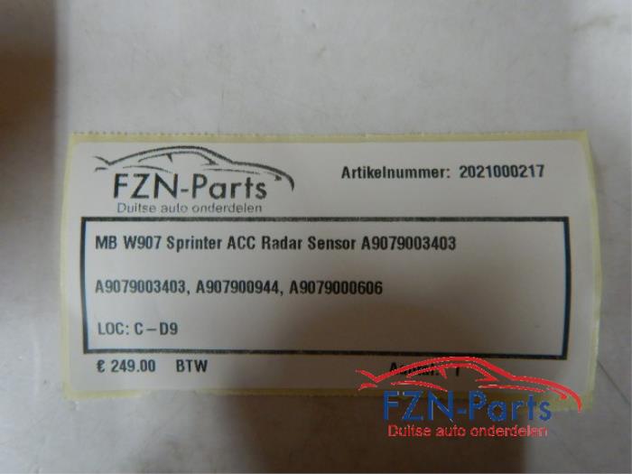 Radar sensor Mercedes Sprinter (22737984)