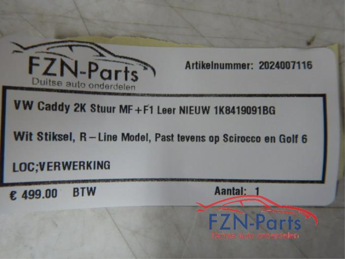 VW Caddy 2K Stuur MF+F1 Leer Nieuw