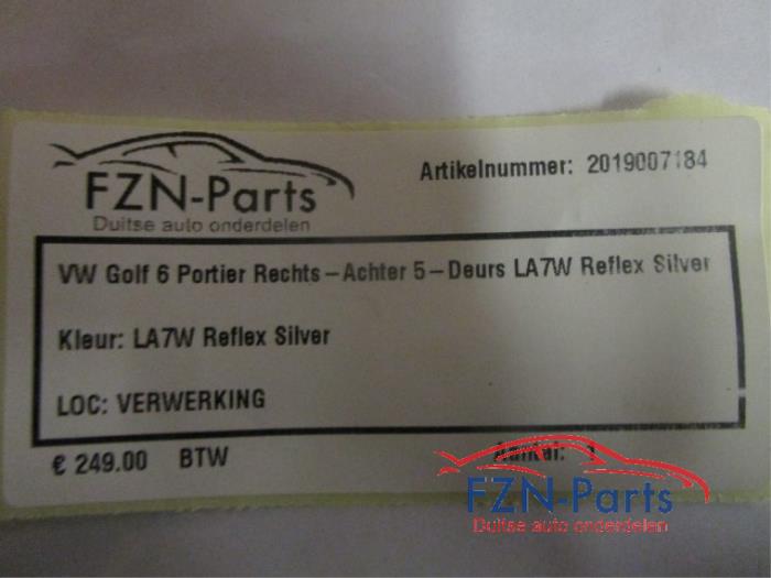 Portier 4Deurs rechts-achter Volkswagen Golf (22723890)