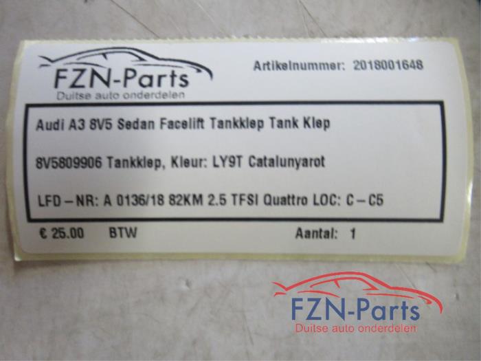 Audi A3 8V5 Sedan Facelift Tankklep Tank Klep