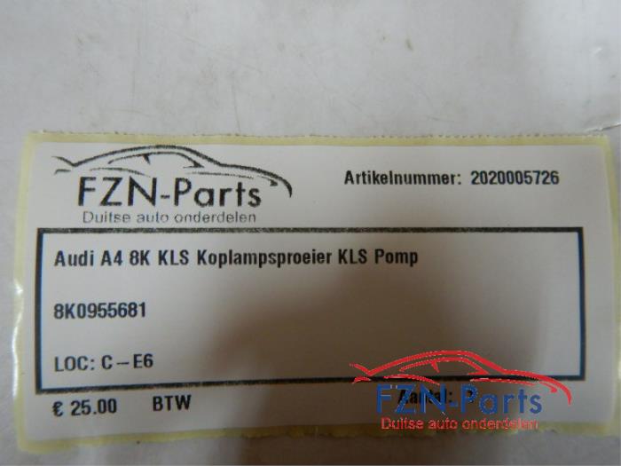 Audi A4 8K KLS Koplampsproeier KLS Pomp