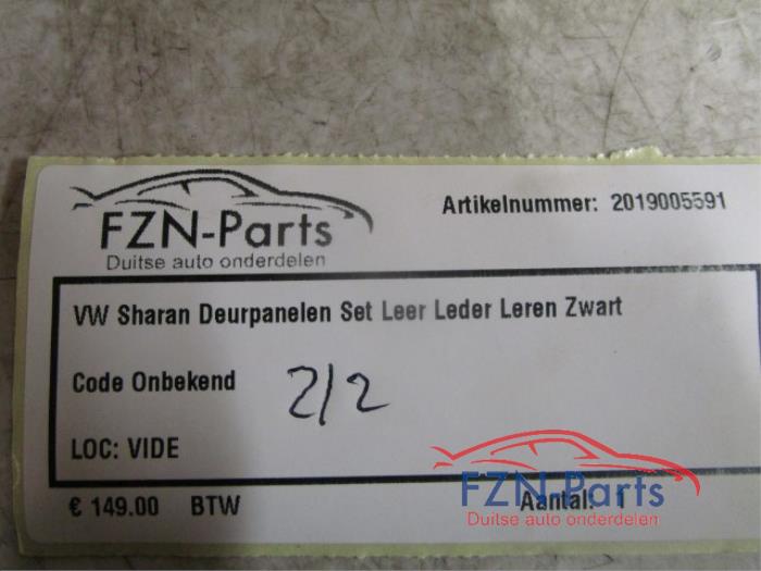 Portierbekleding 4Deurs rechts-voor Volkswagen Sharan (22739686)
