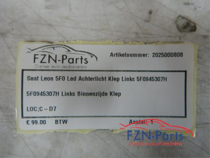Seat Leon 5F0 Achterlicht Led Links