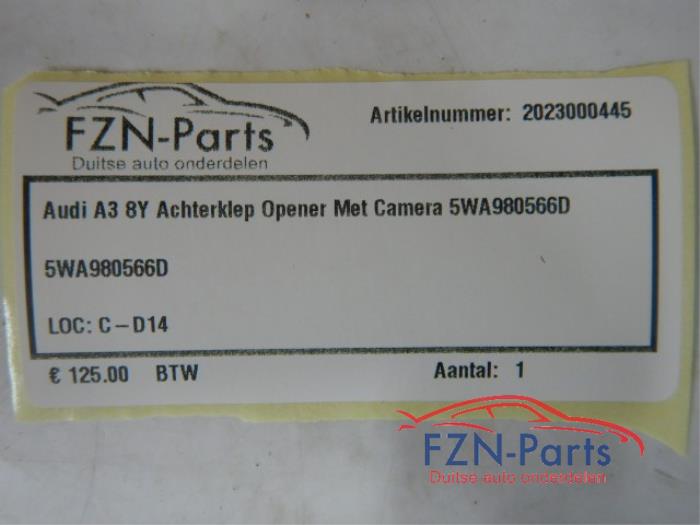 Audi A3 8Y Achteruitrijcamera Achterklep Camera